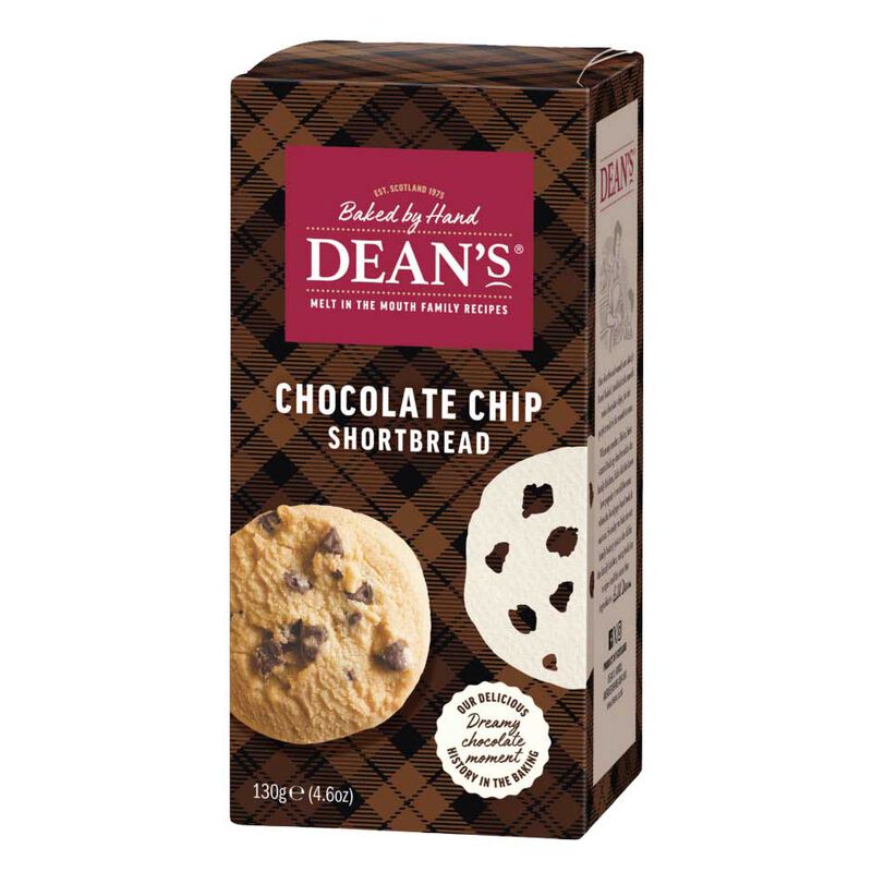 Deans Belgian Choc Chip Shortbread Rounds 130g image number 0