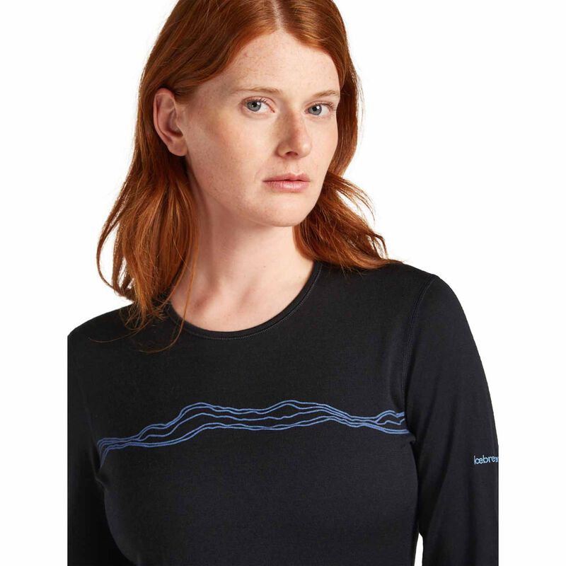 Icebreaker W Merino 200 Oasis LS Crewe Mountain Pulse image number 2