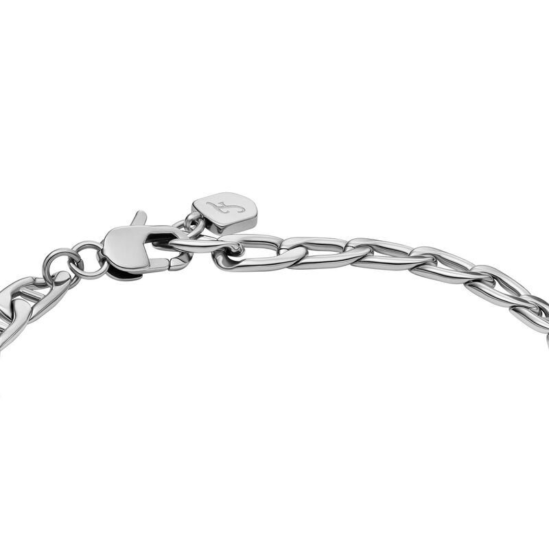 Fossil Drew Stainless Steel ID Bracelet image number 2