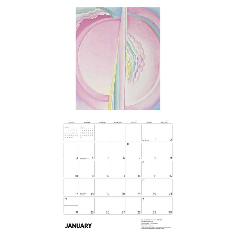 Pomegranate Georgia O'Keeffe Wall Calendar 2027 image number 1