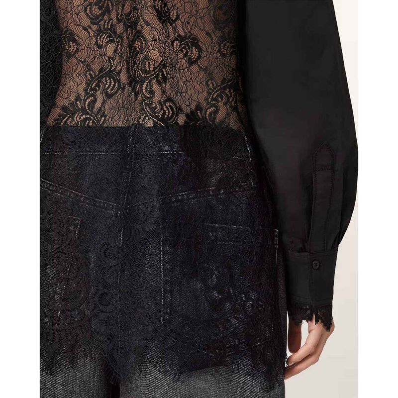 AllSaints Ethel Lace Trim Shirt image number 2