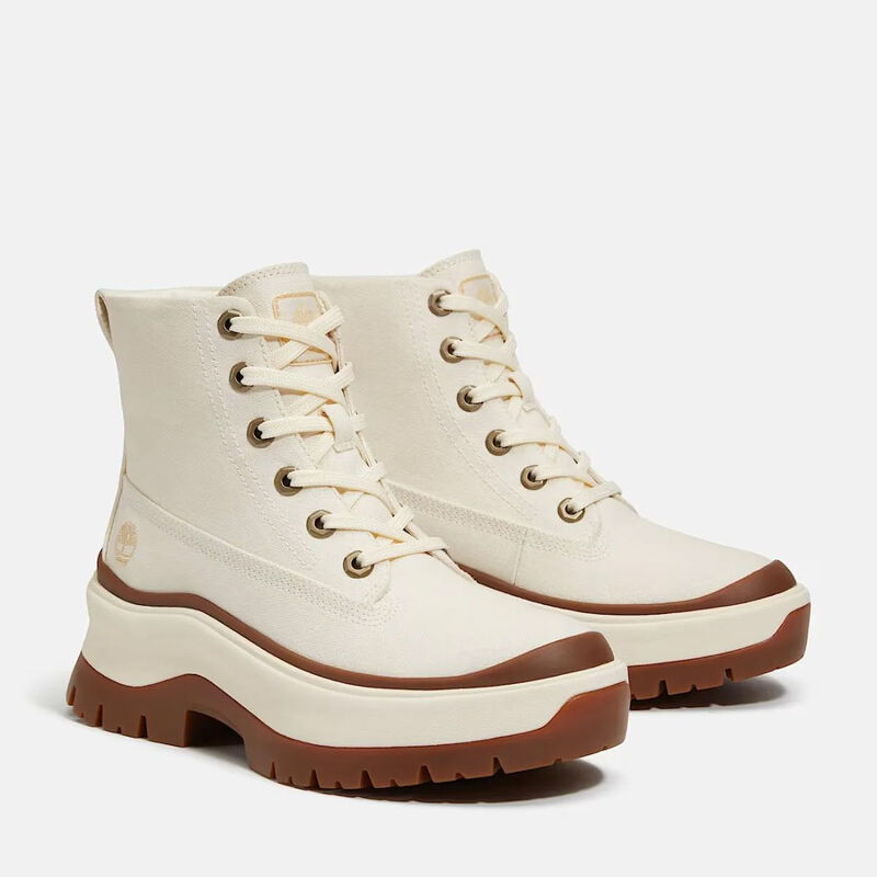Timberland Womens Roxie Lane Mid ETJ Natural Canvas image number 1