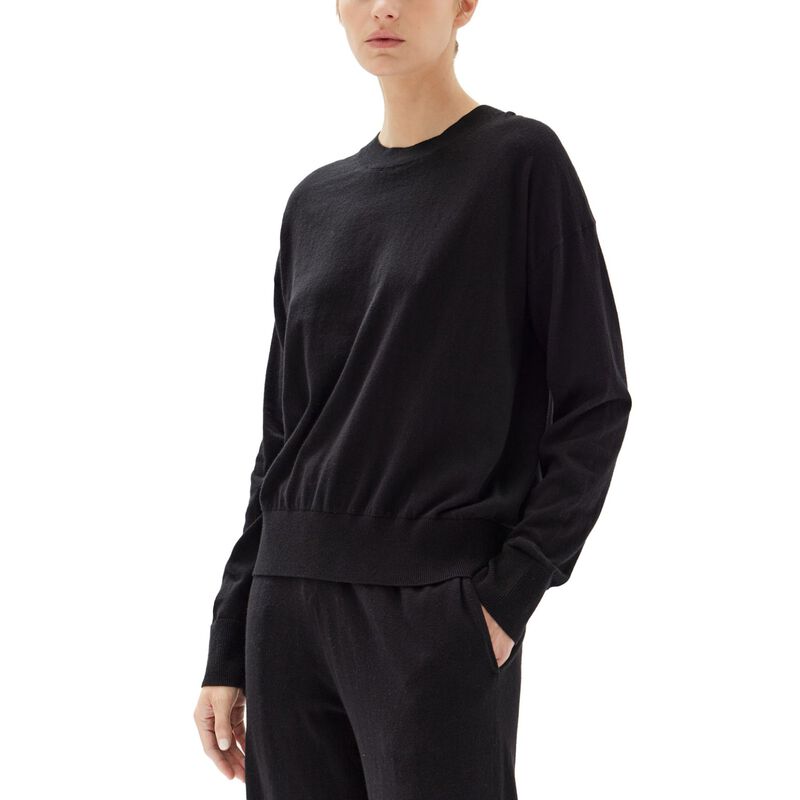 Assembly Label Cotton Cashmere Lounge Sweater Black image number 0
