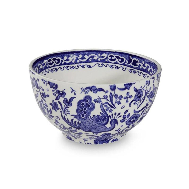 Burleigh Blue Regal Peacock Sugar Bowl Small 9.5cm/4'' image number 0