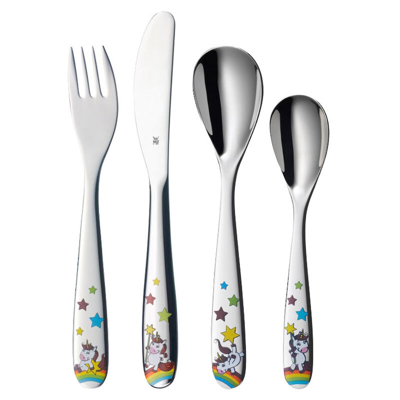 WMF Childrens Unicorn Cutlery Set 4Pce image number 0