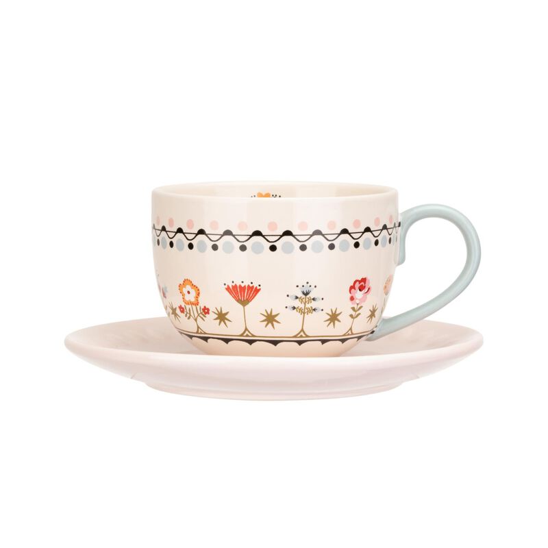 Cath Kidston Painted Table Teacup & Saucer Set image number 0