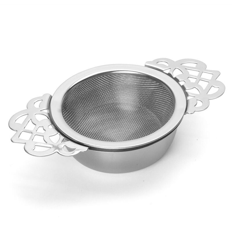D.Line Vintage Stainless Steel Tea Strainer with Drip Bowl image number 0
