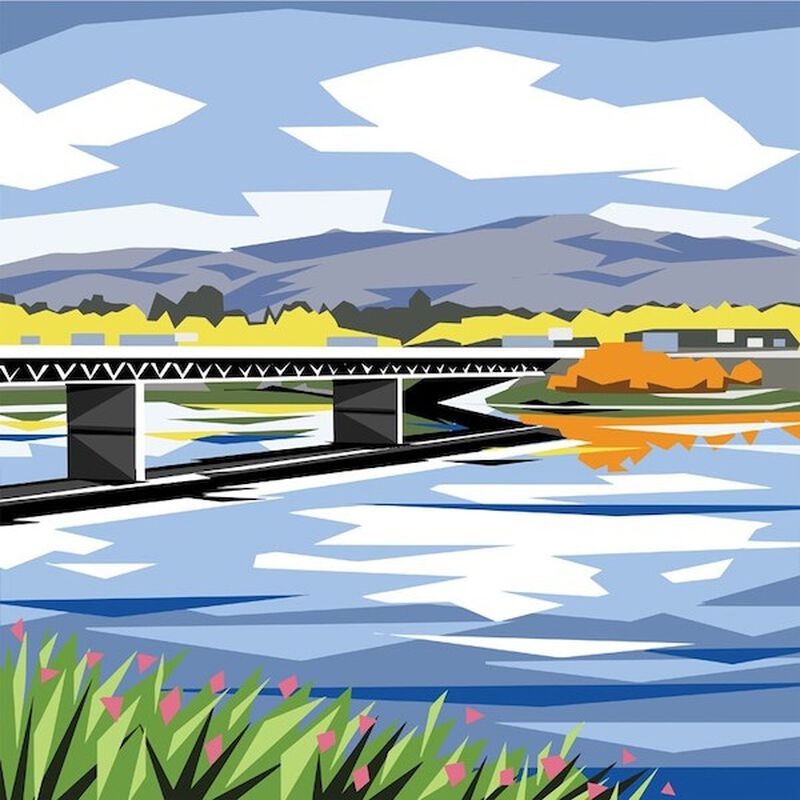 Ira Mitchell Cromwell Bridge Matted Print image number 0