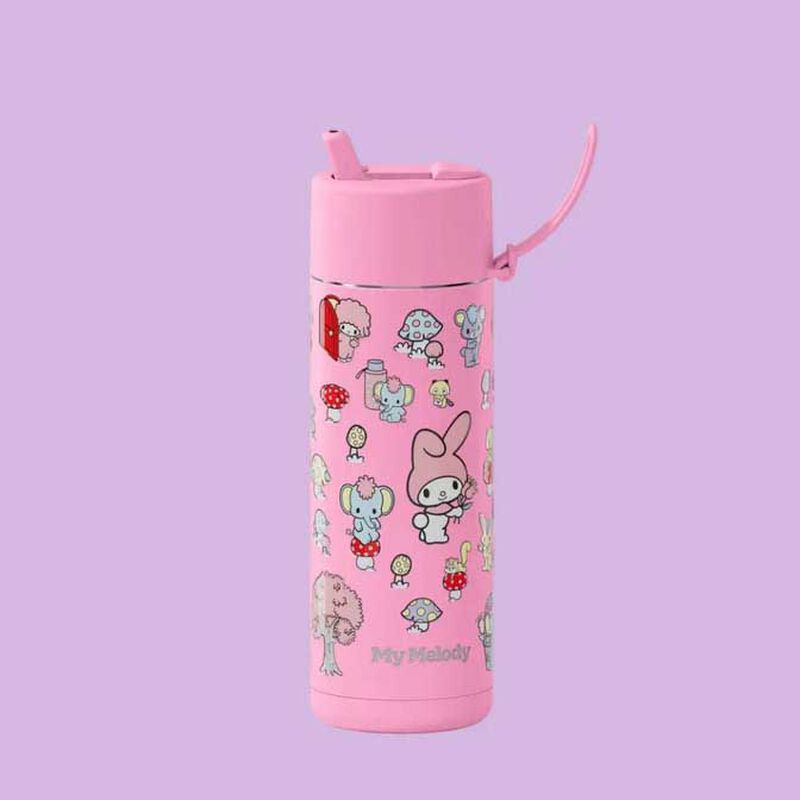 frank green 20oz Reusable Bottle My Melody w Flip Straw Lid image number 1