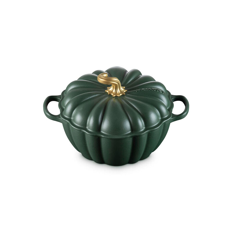 Le Creuset Signature Pumpkin Cocotte 24cm Foret Gold Knob image number 0