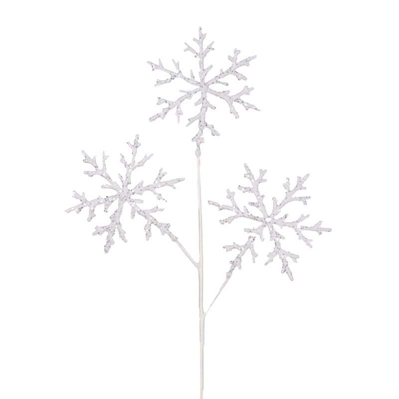 Holly & Ivy White Snowflake Spray image number 0