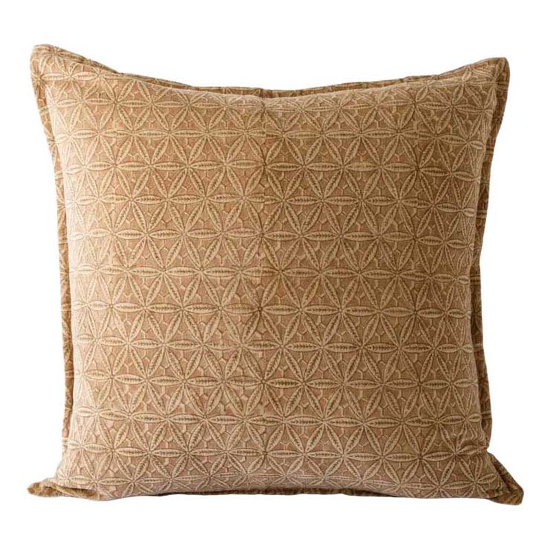 French Country Amelie Handblock Velvet Cushion Cover image number 0