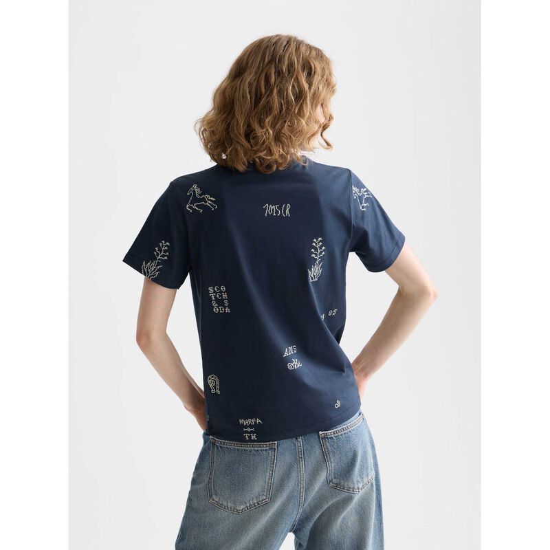 Scotch & Soda Printed Regular Fit T-Shirt image number 1