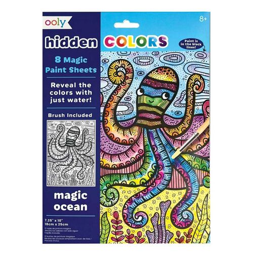 Ooly Hidden Colours Magic Paint Sheets - Magic Ocean