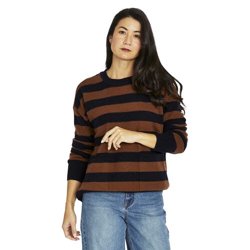 Jump 2 Pkt Stripe Pullover