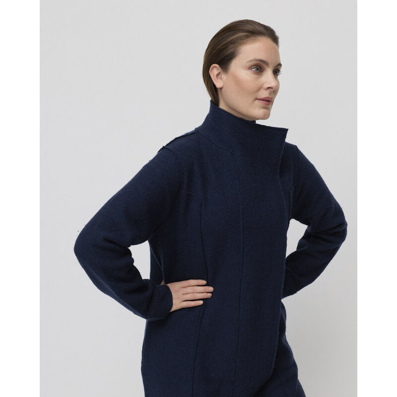 Marco Polo Collared Boiled Wool Coat image number 10