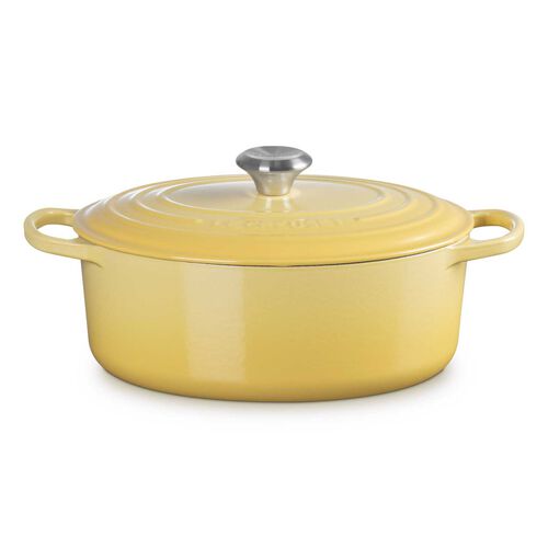 Le Creuset Signature Oval Casserole 29cm - Camomille SS Knob