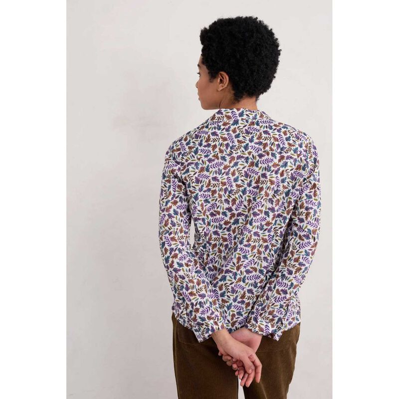 Seasalt Cornwall Larissa Shirt Sunlit Leaves Chalk image number 1