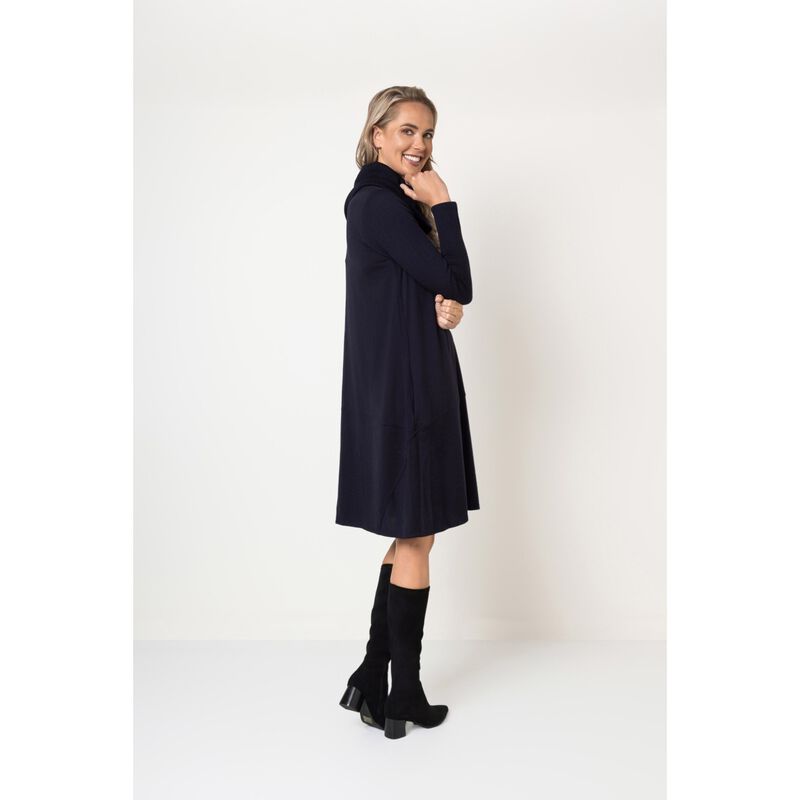 B Merino Cowl Neck Dress image number 11