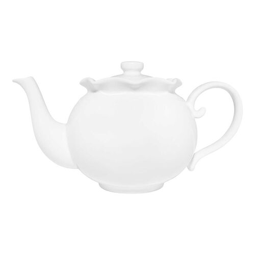 Casa Domani Florence Scallop Teapot 1L White Gift Boxed