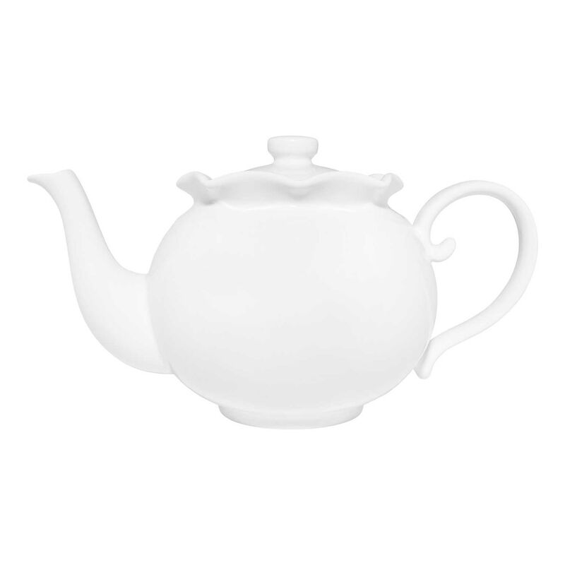 Casa Domani Florence Scallop Teapot 1L White Gift Boxed image number 0