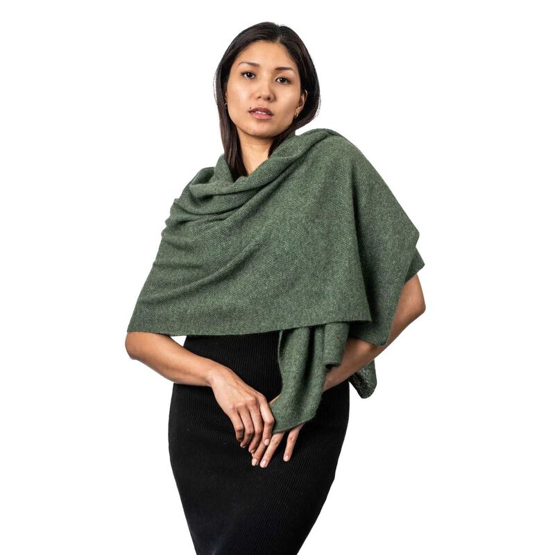 Koru Moss Stitch Wrap image number 1