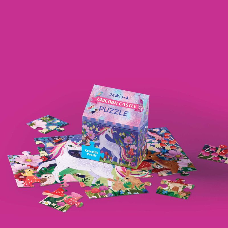 Crocodile Creek 24Pc Puzzle Unicorn Castle image number 1