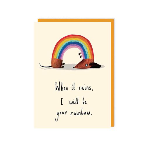 Clare Reilly Rainbow Dog Card
