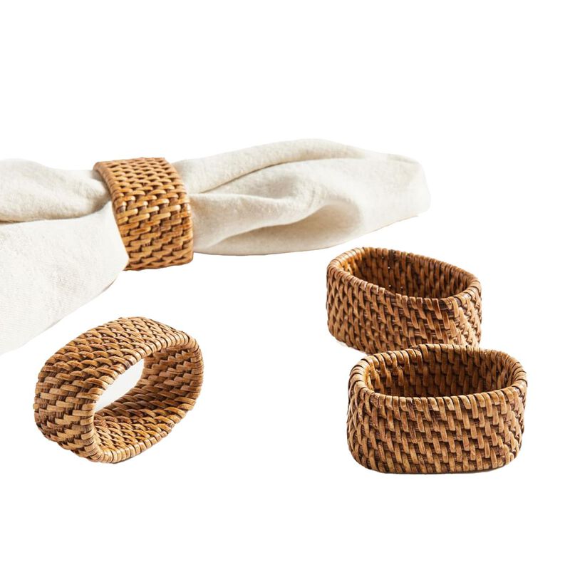 Pottery Barn Tava Oval Napkin Rings Set Of 4 image number 0