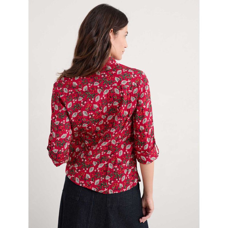 Seasalt Cornwall Larissa Shirt Winter Wildflower Carmine image number 1