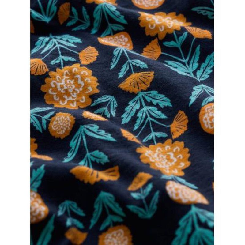 Seasalt Cornwall 3/4 Enor Dress Marigold Woodblock Maritime image number 2