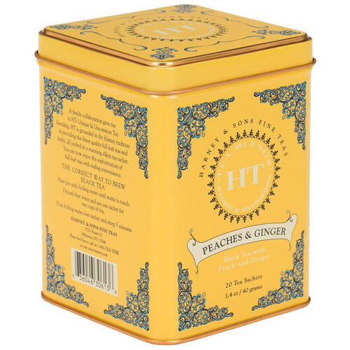 Harney & Sons HT Peaches And Ginger Tin 20 Sachets