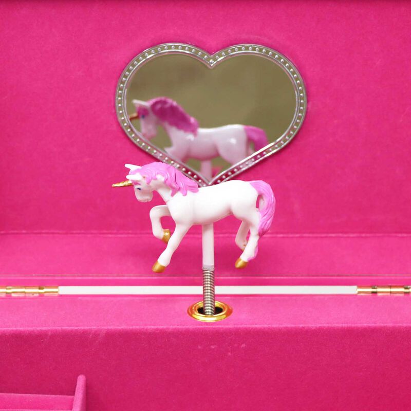 Pink Poppy Dreamland  Unicorn Medium Musical Jewellery Box image number 1