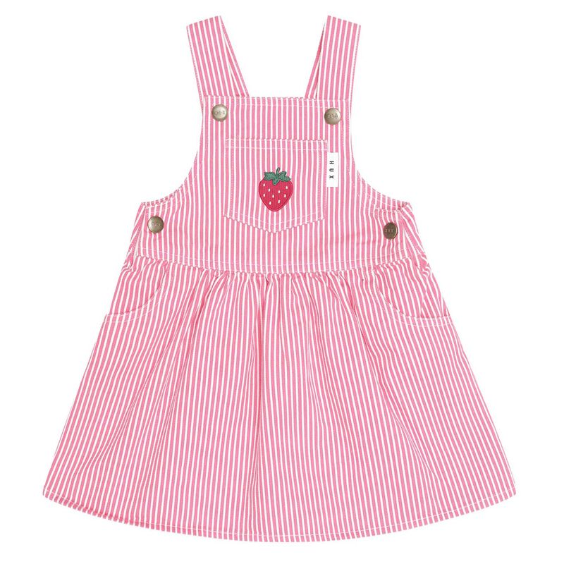 Huxbaby Strawberry Emb Stripe Pinafore 6M-2Y image number 0