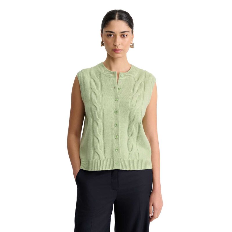 Sportscraft Pearl Chunky Cable Vest image number 0