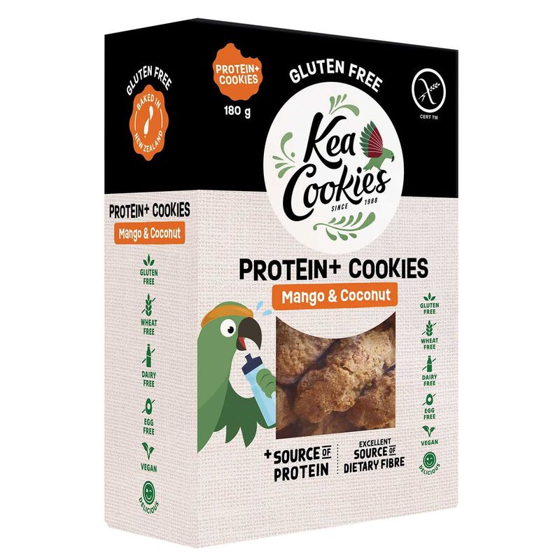 Kea Cookies Protein+ Mango & Coconut Gluten-Free Cookies 180g image number 0