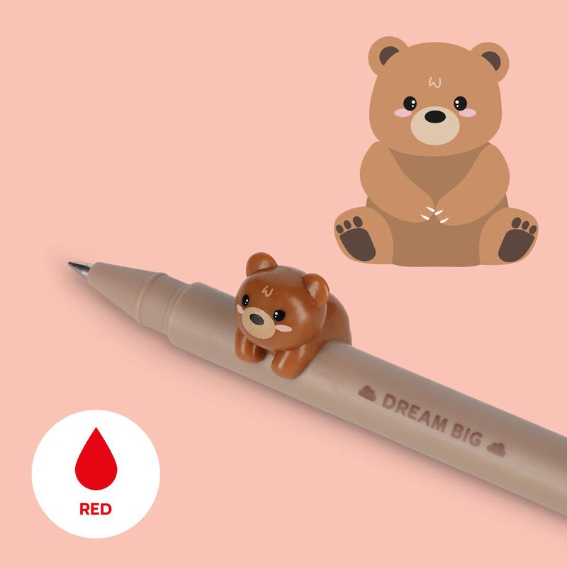 Legami Lovely Friends Gel Pen - Teddy Bear image number 1