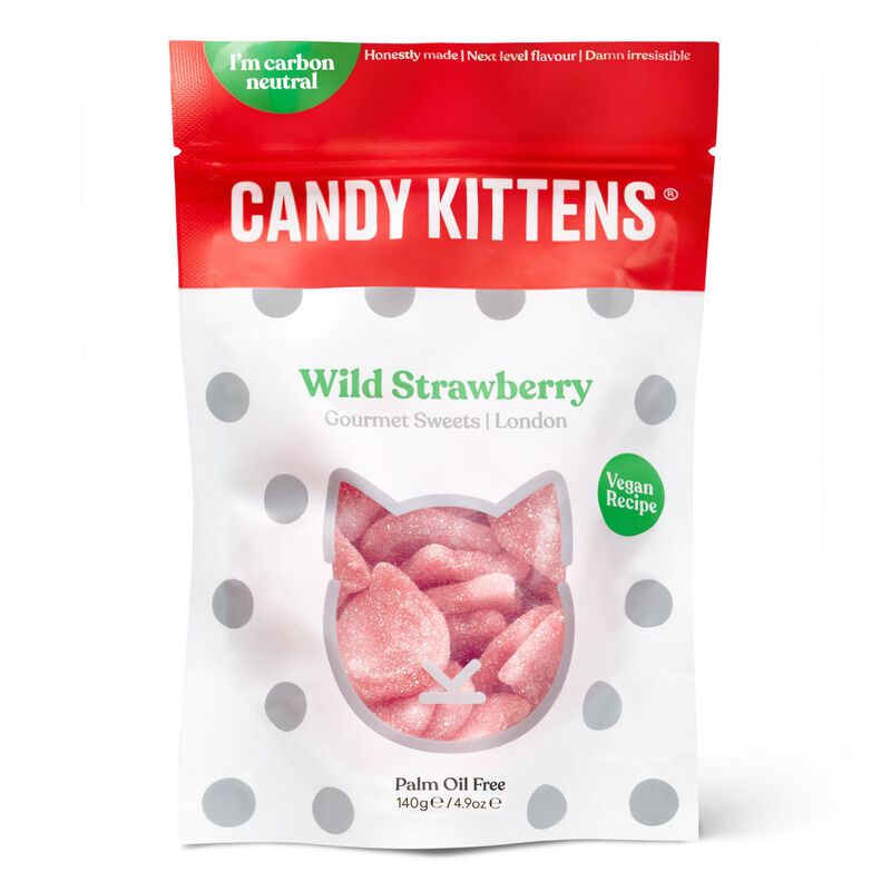 Candy Kittens Wild Strawberry Gummies 140g image number 0