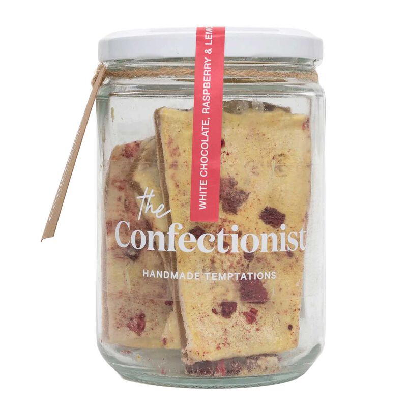 The Confectionist White Chocolate, Raspberry & Lemon Toffee Jar 200g image number 0