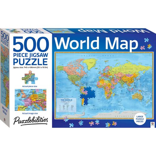 Puzzlebilities World Map V2 500 Piece Puzzle