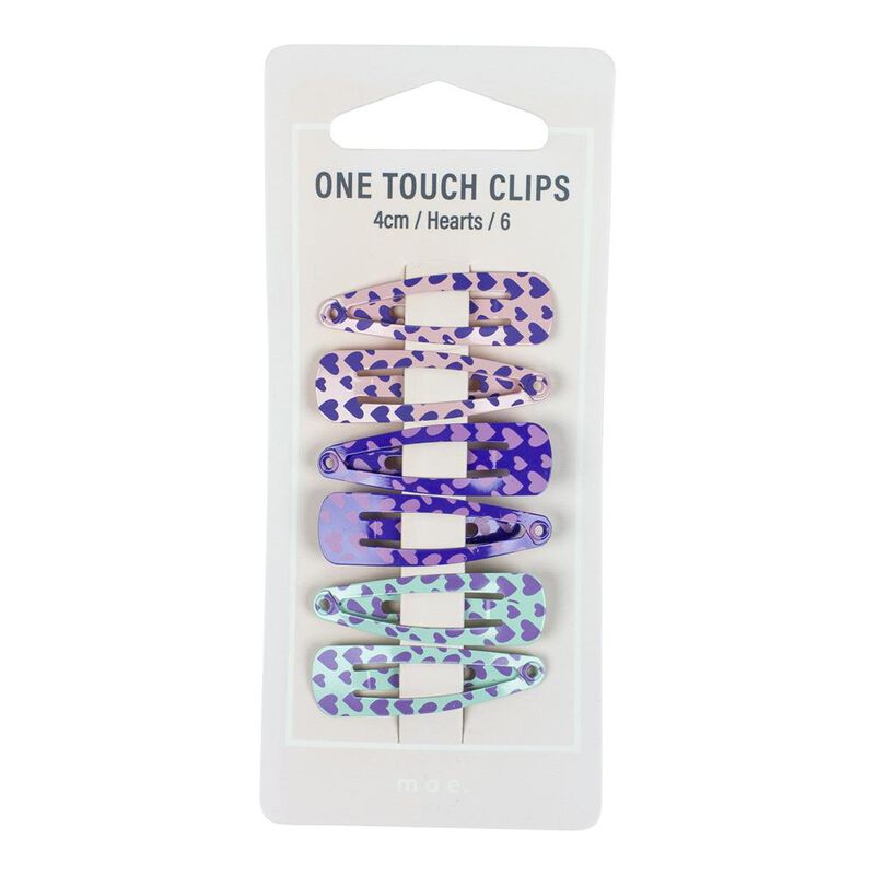 Mae One Touch Clips 4cm with Heart (6) image number 0