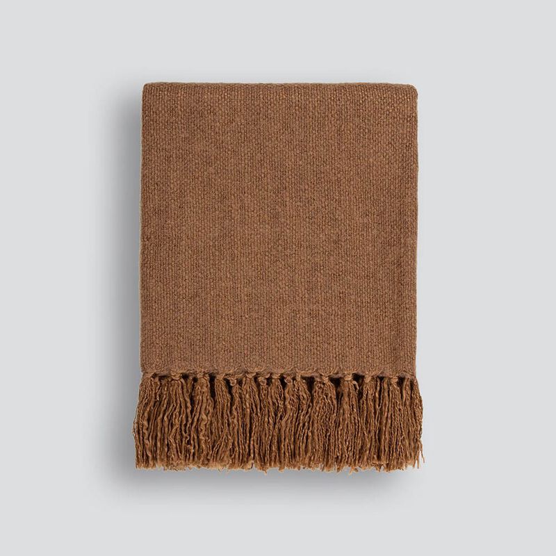 Baya Richmond Wool Blend Throw 125x150cm - Cinnamon image number 2