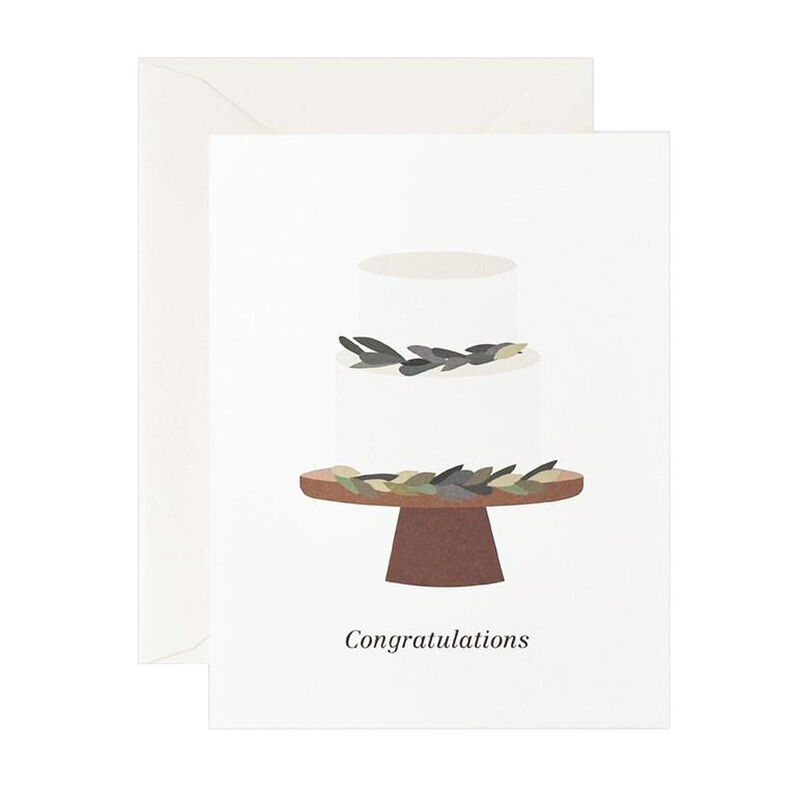 Father Rabbit Stationery Wedding Cake Congratulations Card image number 0