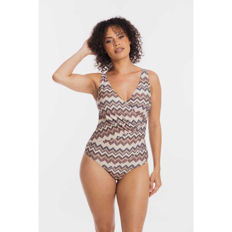Togs Chestnut Cross Over Swimsuit image number 3