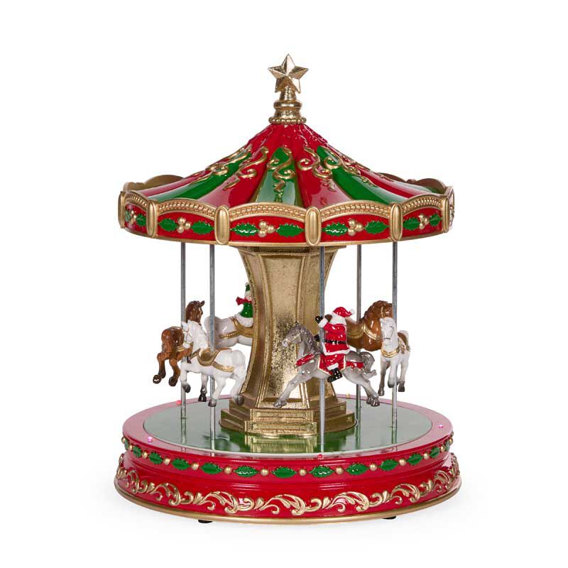 Holly & Ivy Led Traditional Muscial Carousel image number 0