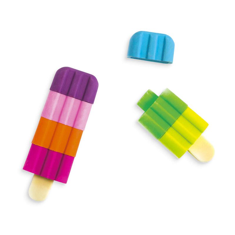 Ooly Icy Pops Scented Erasers Pack Of 4 image number 2