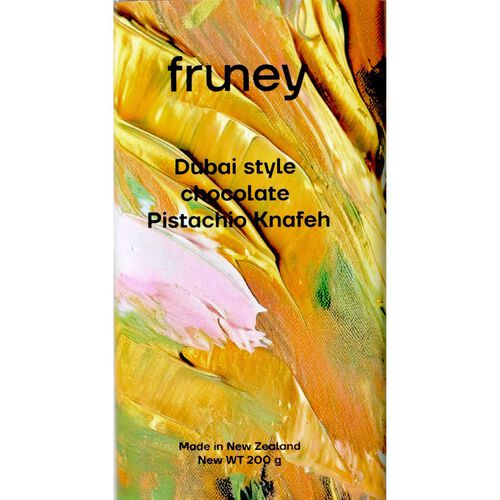 fruney Dubai Style Chocolate Pistachio Knafeh Bar 200g