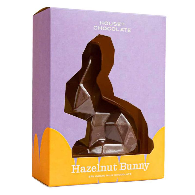 House of Chocolate Hazelnut Milk Chocolate Easter Bunny 80g image number 0