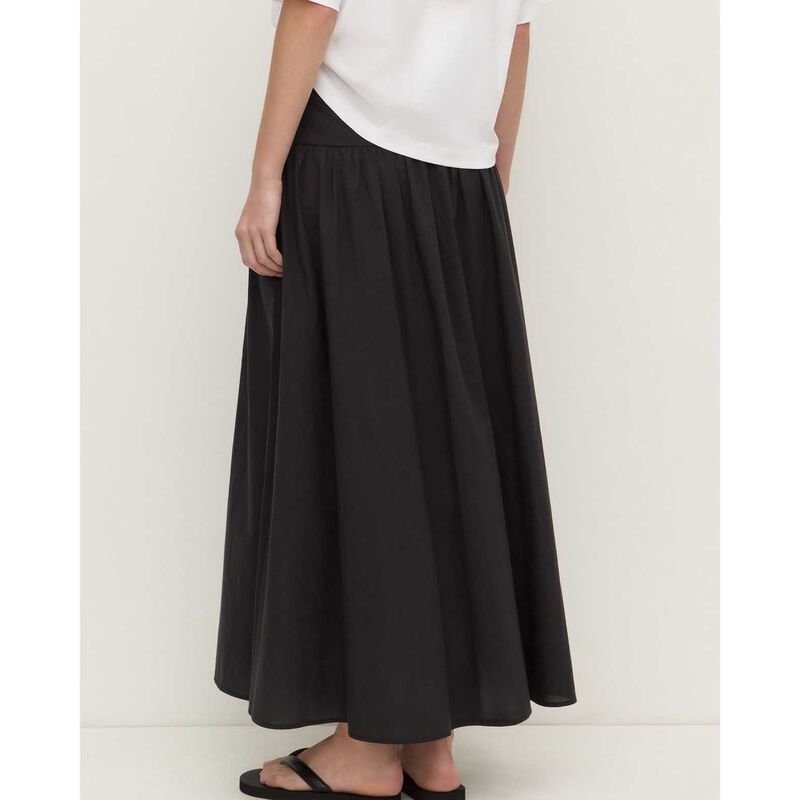 Assembly Label Sarah Cotton Maxi Skirt Black image number 1