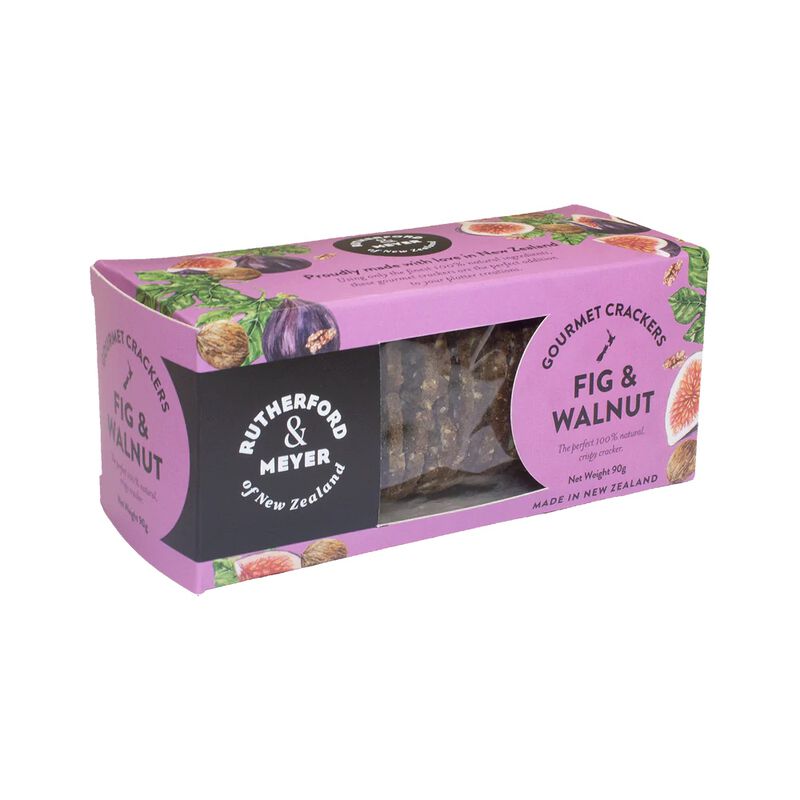 Rutherford & Meyer Gourmet Crackers 90g - Fig & Walnut image number 0